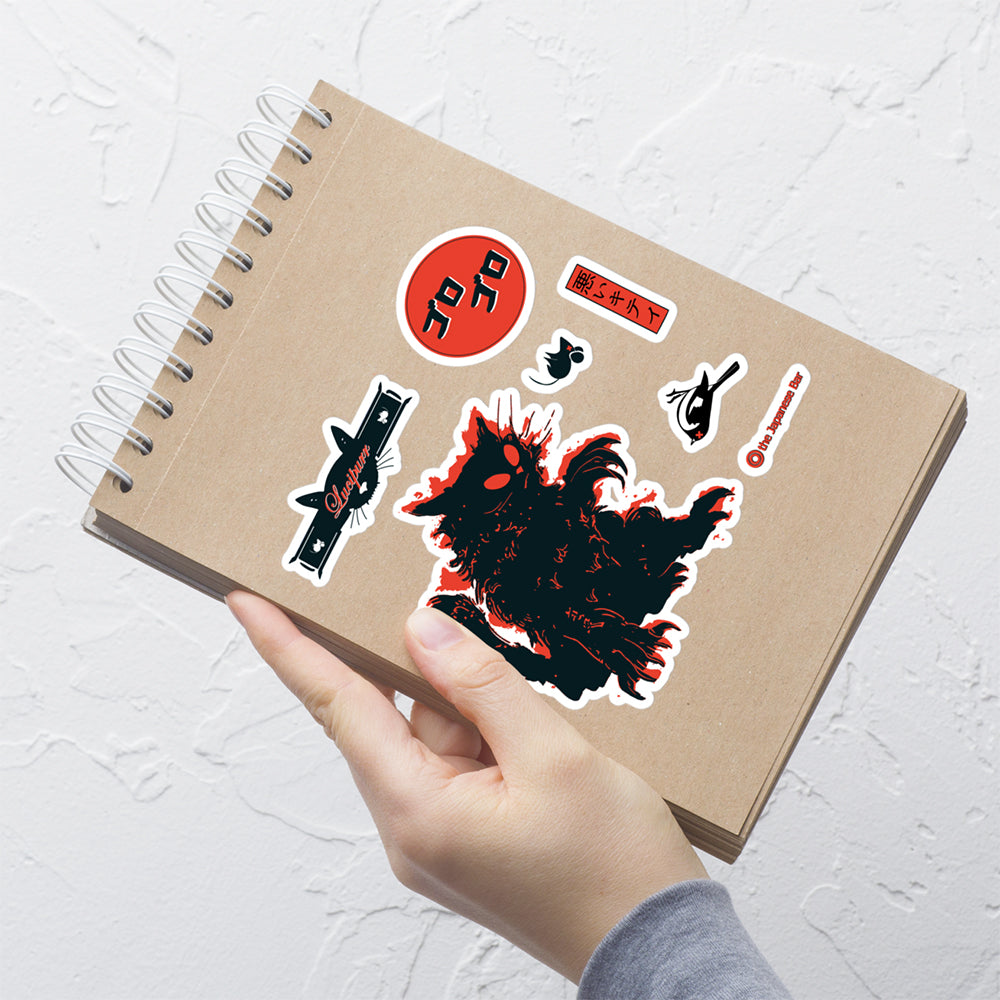 Bad Kitty Sticker Set 5.5"x5.5" - Goro Goro Japanese Cat