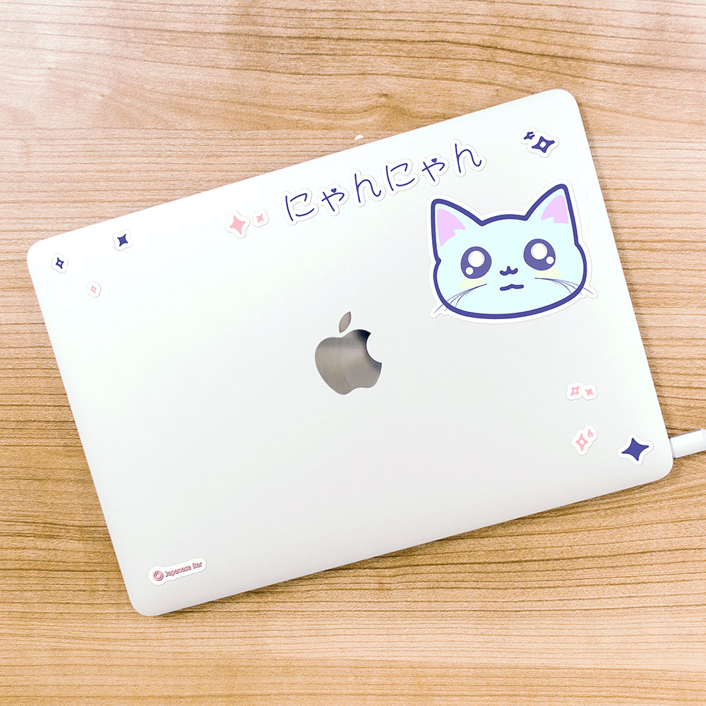 Kawaii Cute Cat Sticker Set Pastel Kitty 5.5"x5.5"