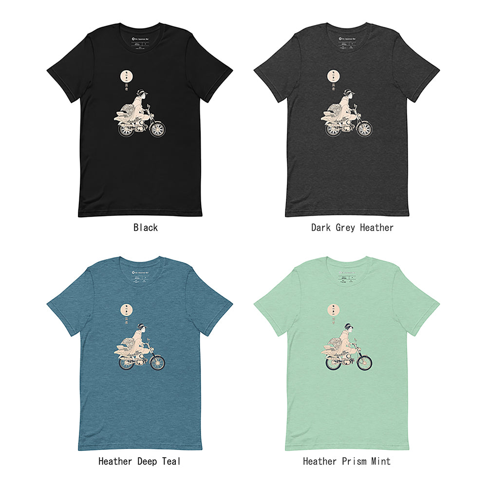 Motorcycle Riding Geisha Shirt - Stylish Traditional Japanese Art T-Shirt