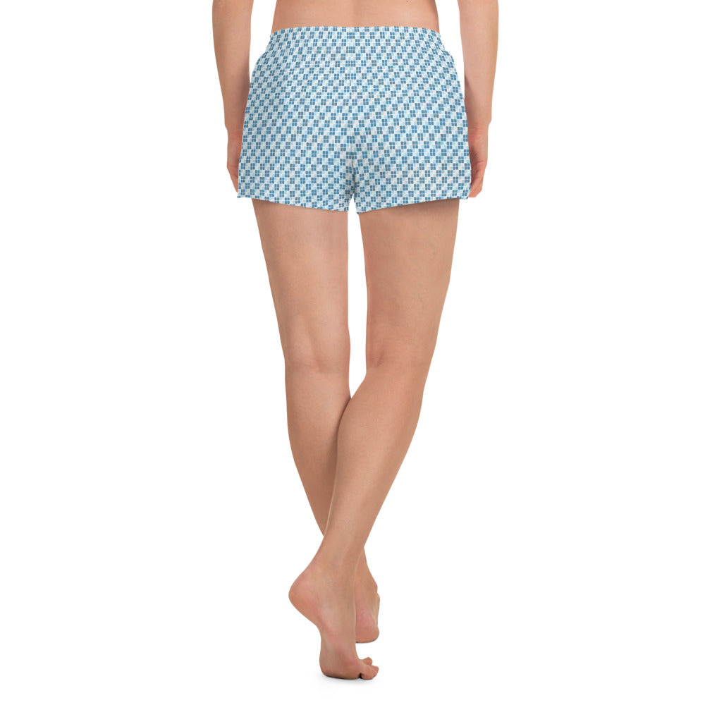 Blue Ocean Ichimatsu Women’s Recycled Athletic Shorts