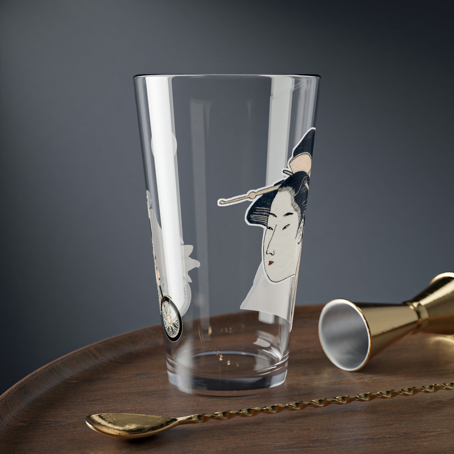 Moto Geisha Beer Pint Glass -16oz