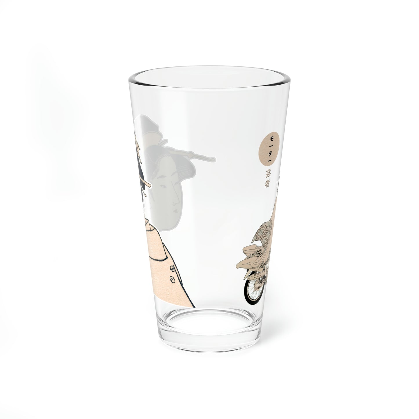 Moto Geisha Beer Pint Glass -16oz