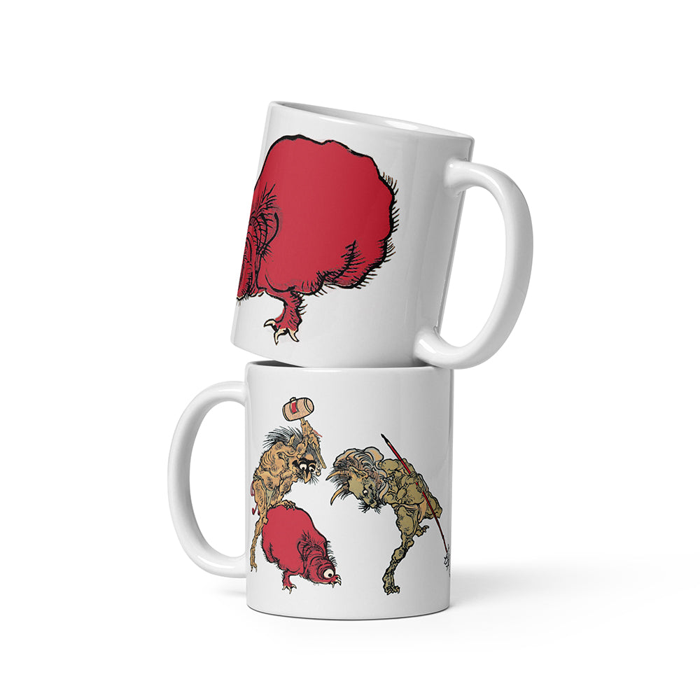 Yokai Demons and Pig Monster White Mug for Tea and Coffee