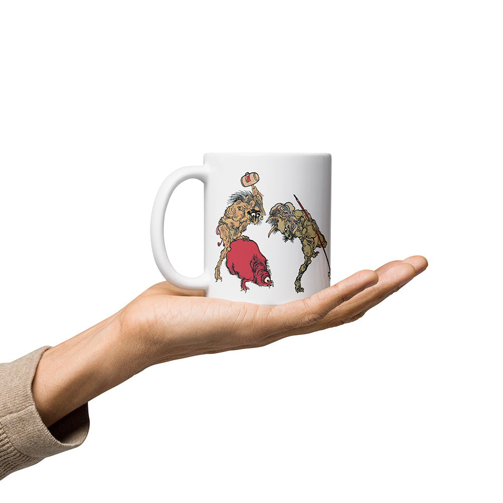 Yokai Demons and Pig Monster White Mug for Tea and Coffee