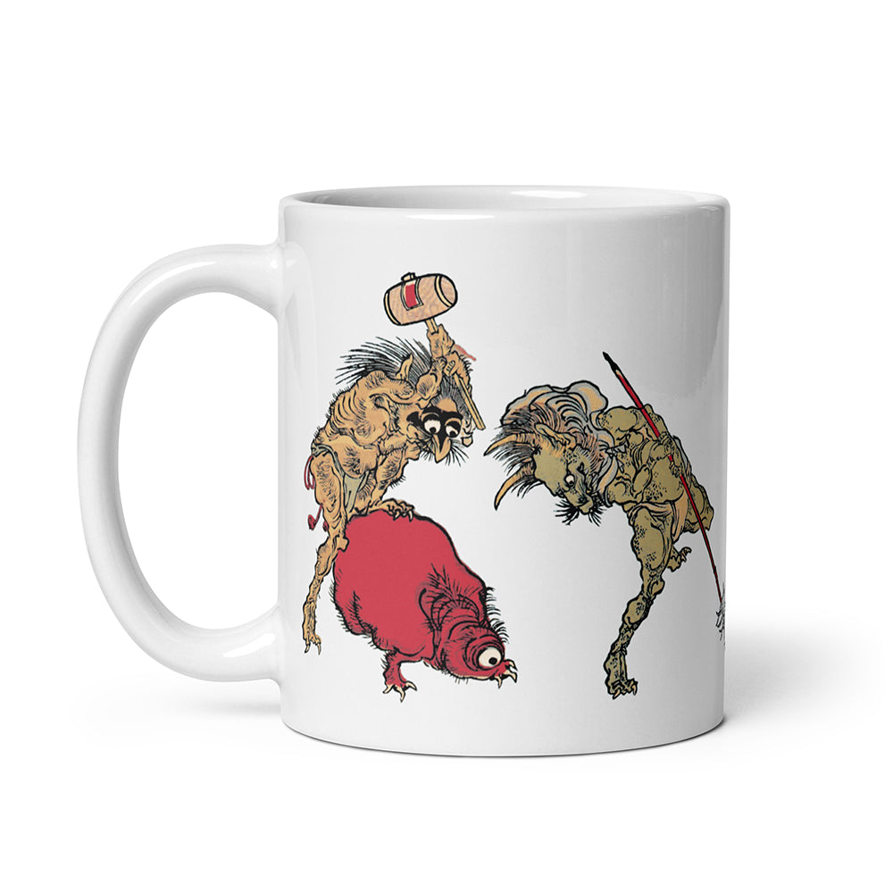 Yokai Demons and Pig Monster White Mug for Tea and Coffee