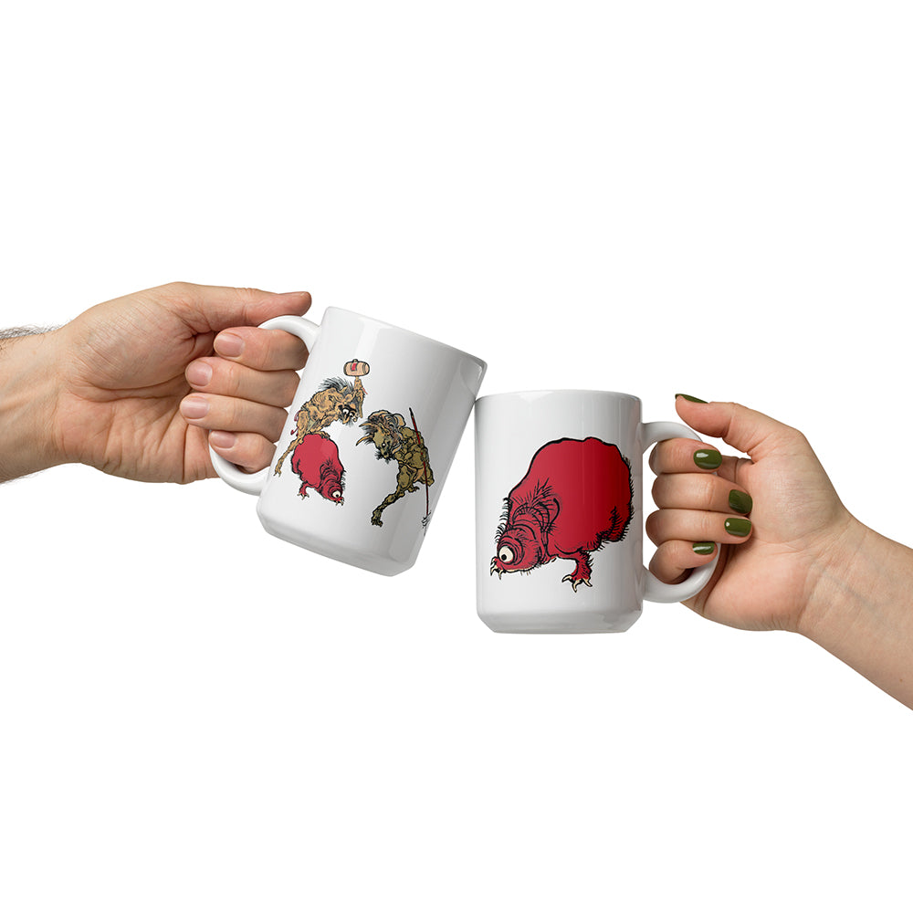 Yokai Demons and Pig Monster White Mug for Tea and Coffee