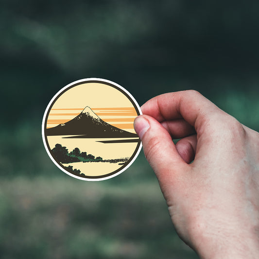 Mount Fuji Sticker: Dawn at Isawa Ukiyo-e Japanese Art