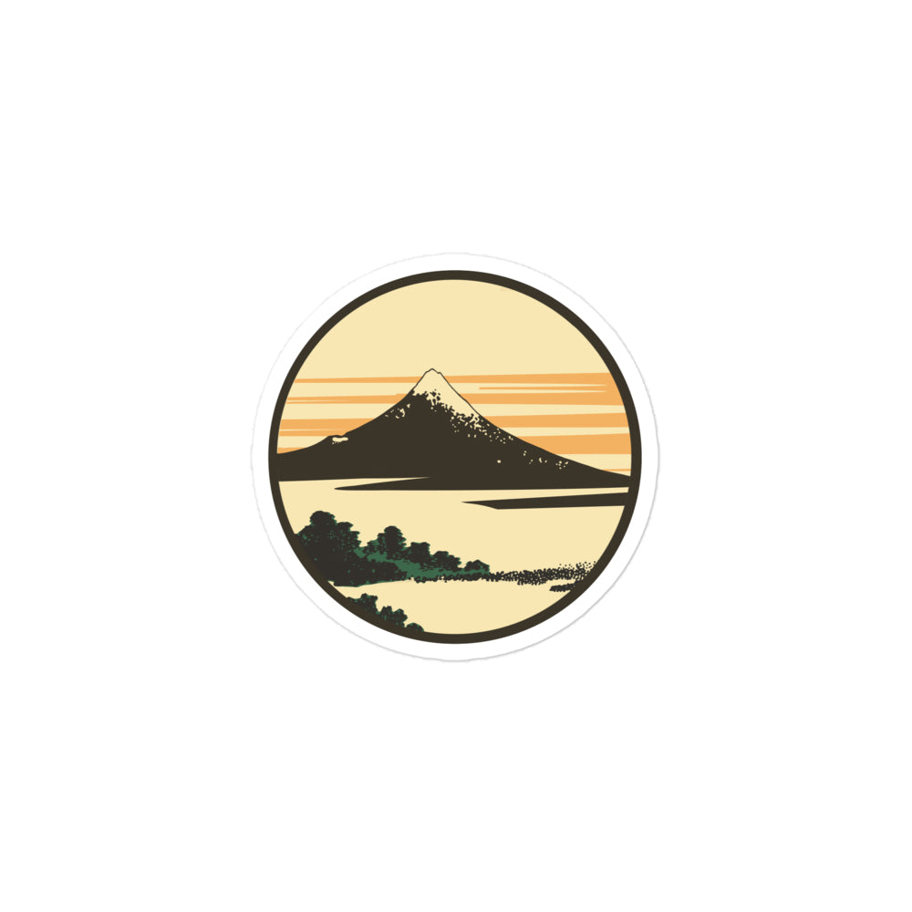 Mount Fuji Sticker: Dawn at Isawa Ukiyo-e Japanese Art