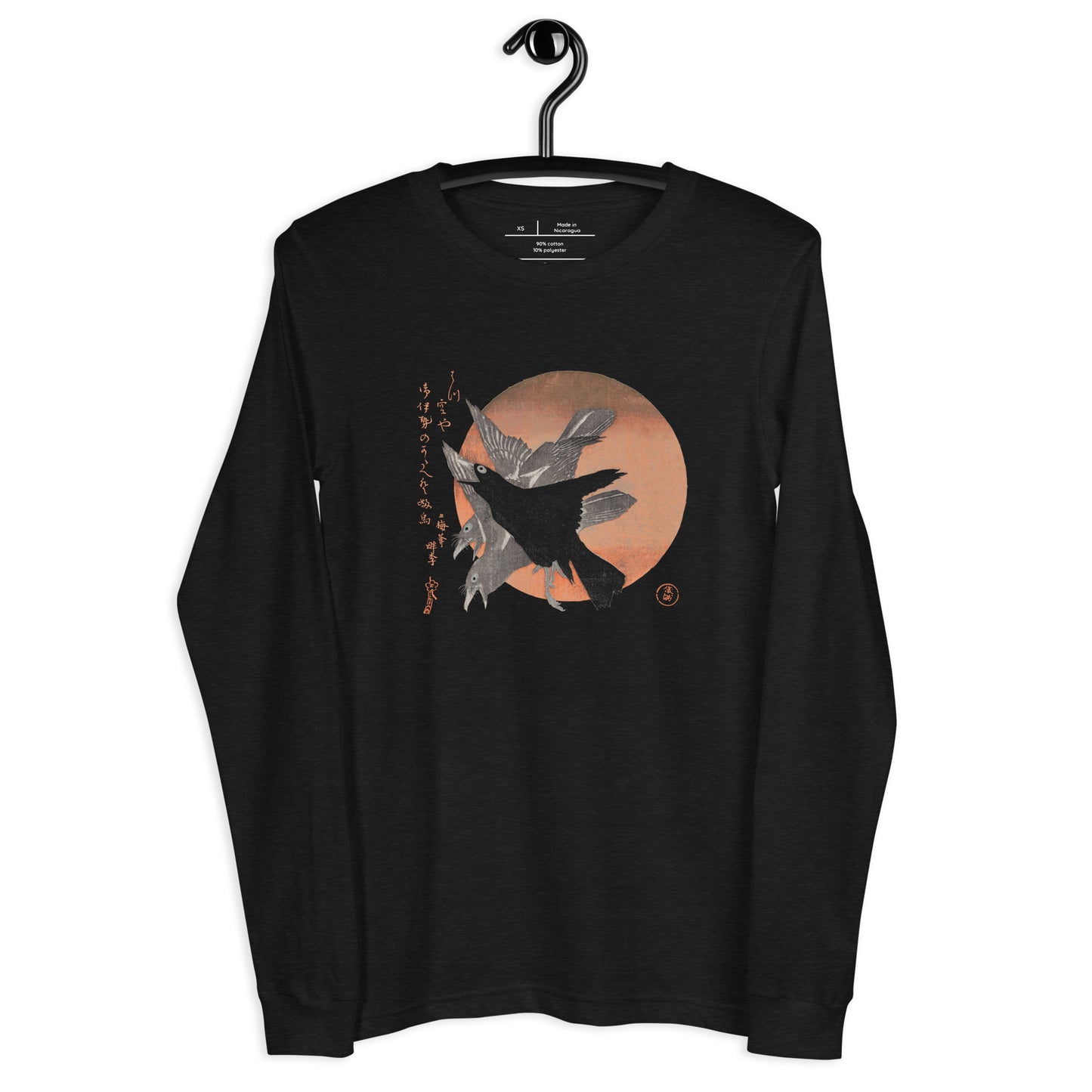 Three Crows & the Rising Sun Japanese Unisex Long Sleeve Tee