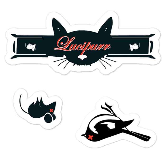 Bad Kitty Sticker Set 5.5"x5.5" - Goro Goro Japanese Cat