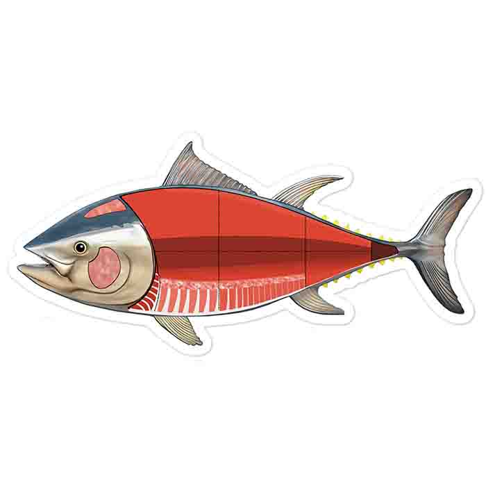 Bluefin Tuna Sushi and Sashimi Sticker Set 5.5"