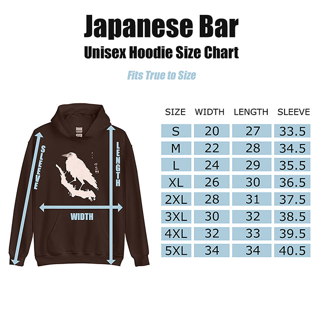 Crow in the Snow Japanese Unisex Hoodie