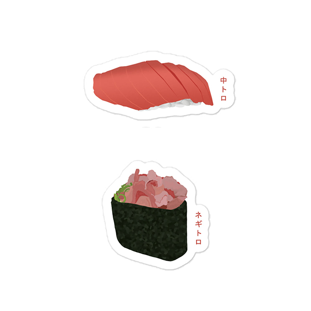 TORO: Bluefin Tuna Sushi Sticker Set 5.5"x5.5"