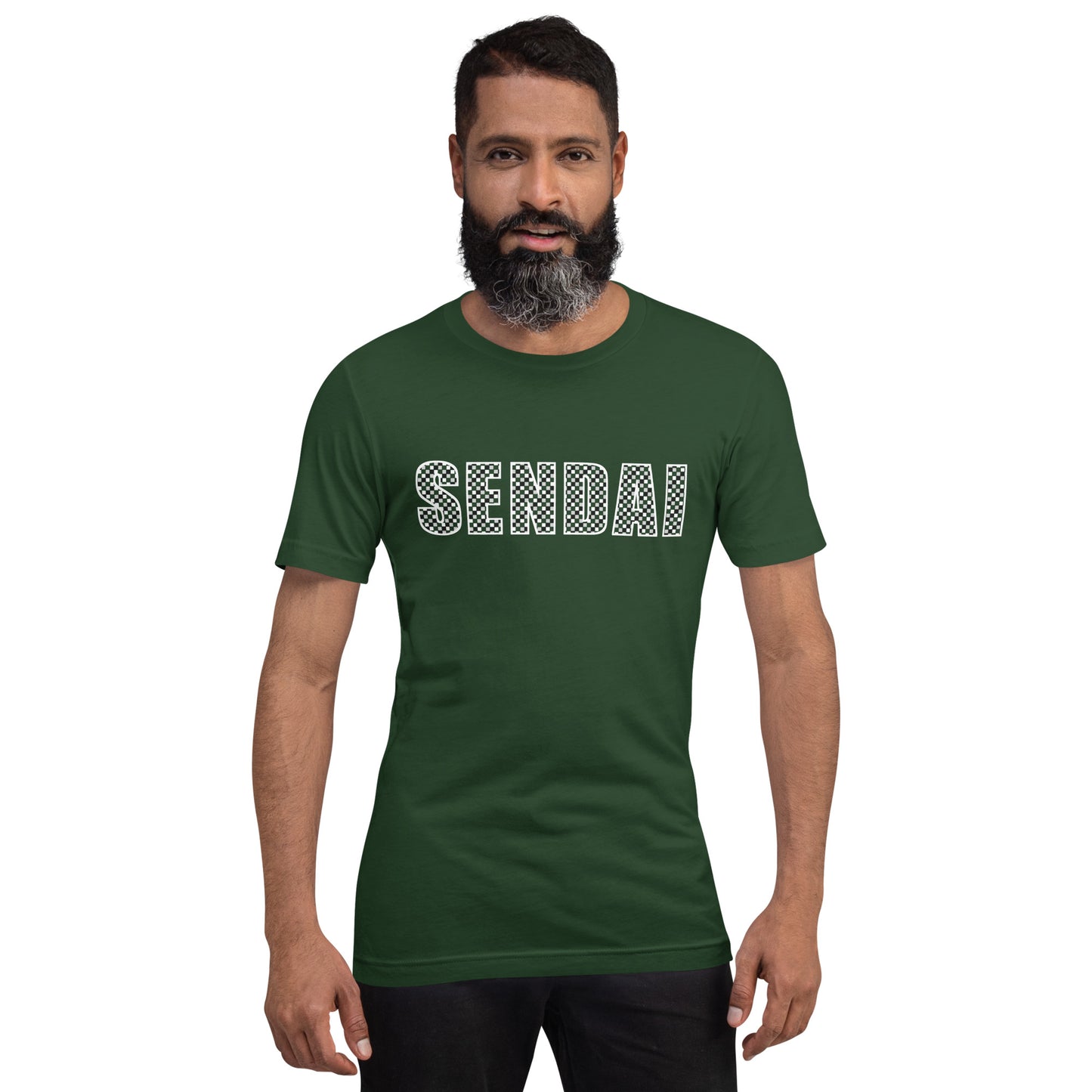 Sendai Shirt: Japanese Ichimatsu Traditional Pattern T-Shirt