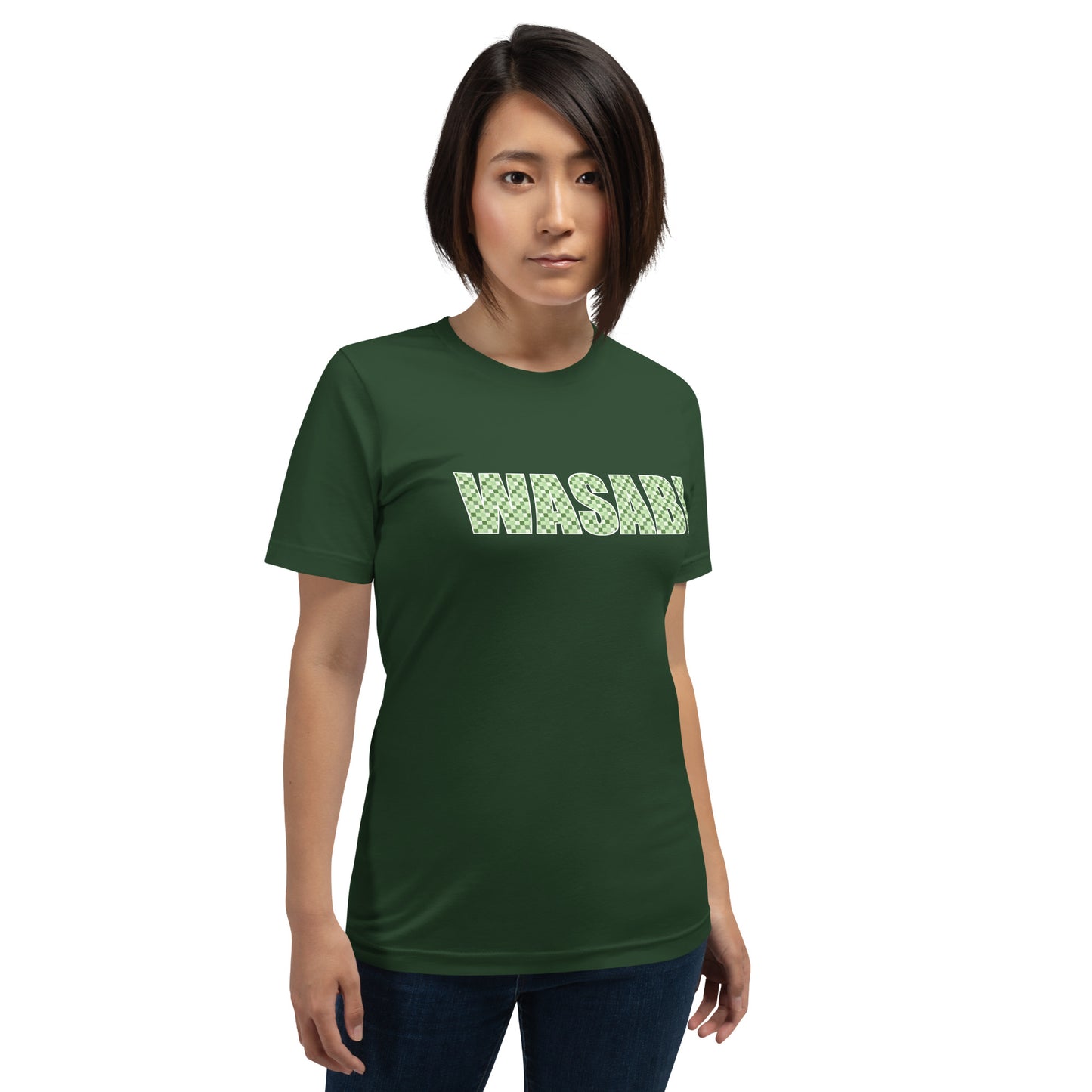 Wasabi Shirt: Japanese Ichimatsu Green T-Shirt