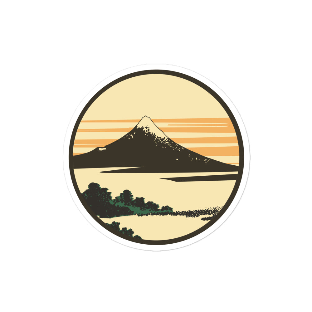 Mount Fuji Sticker: Dawn at Isawa Ukiyo-e Japanese Art