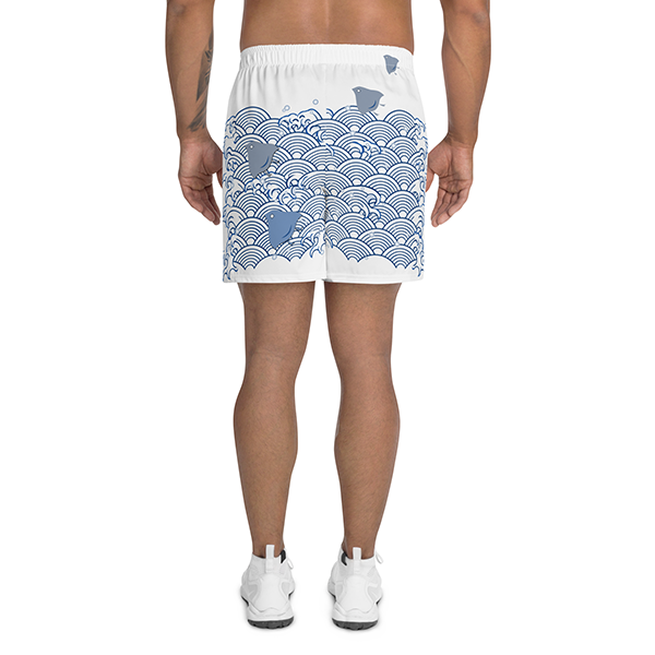 Seigaiha & Chidori Recycled Men's Gym Shorts