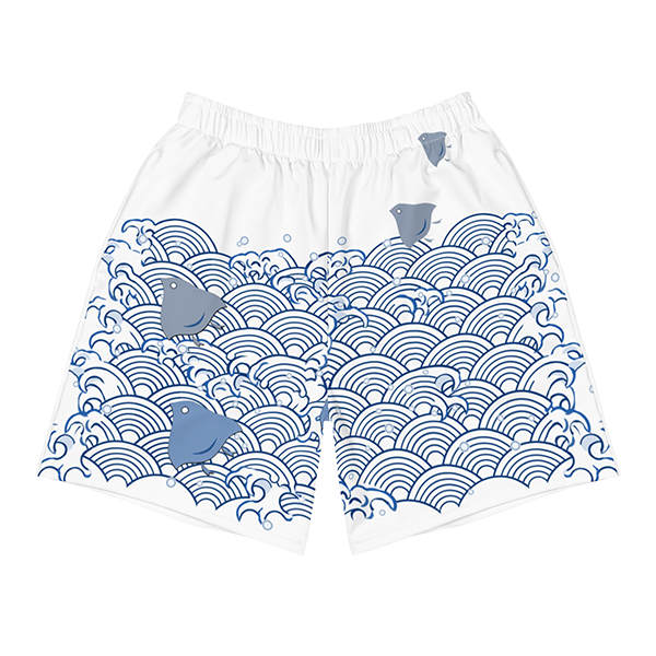 Seigaiha & Chidori Recycled Men's Gym Shorts