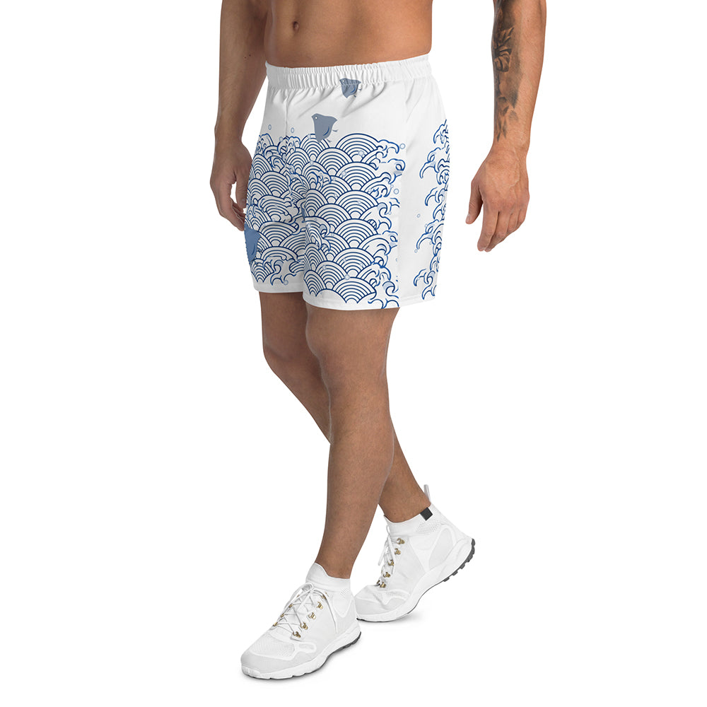 Seigaiha & Chidori Recycled Men's Gym Shorts