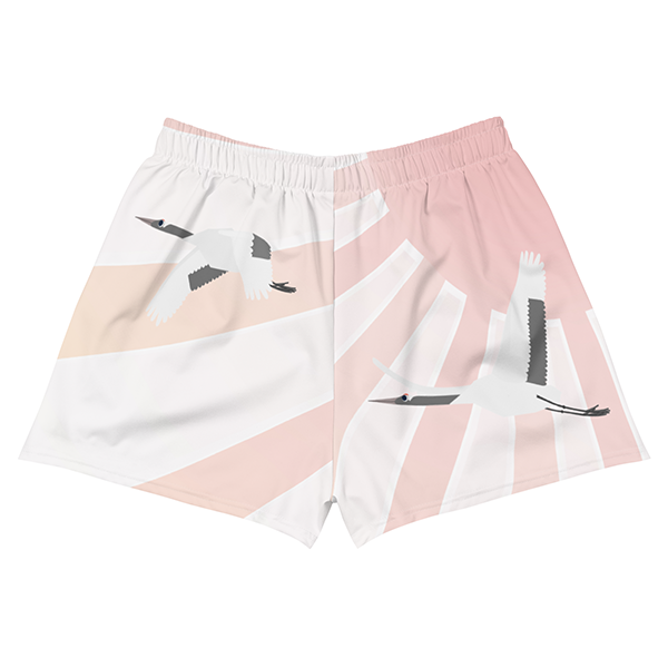 Rising Sun and Cranes Recycled Women’s Gym Shorts