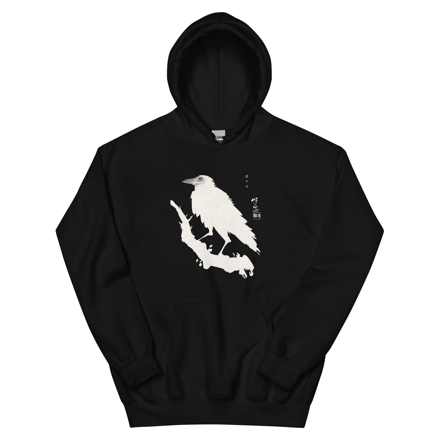 Crow in the Snow Japanese Unisex Hoodie