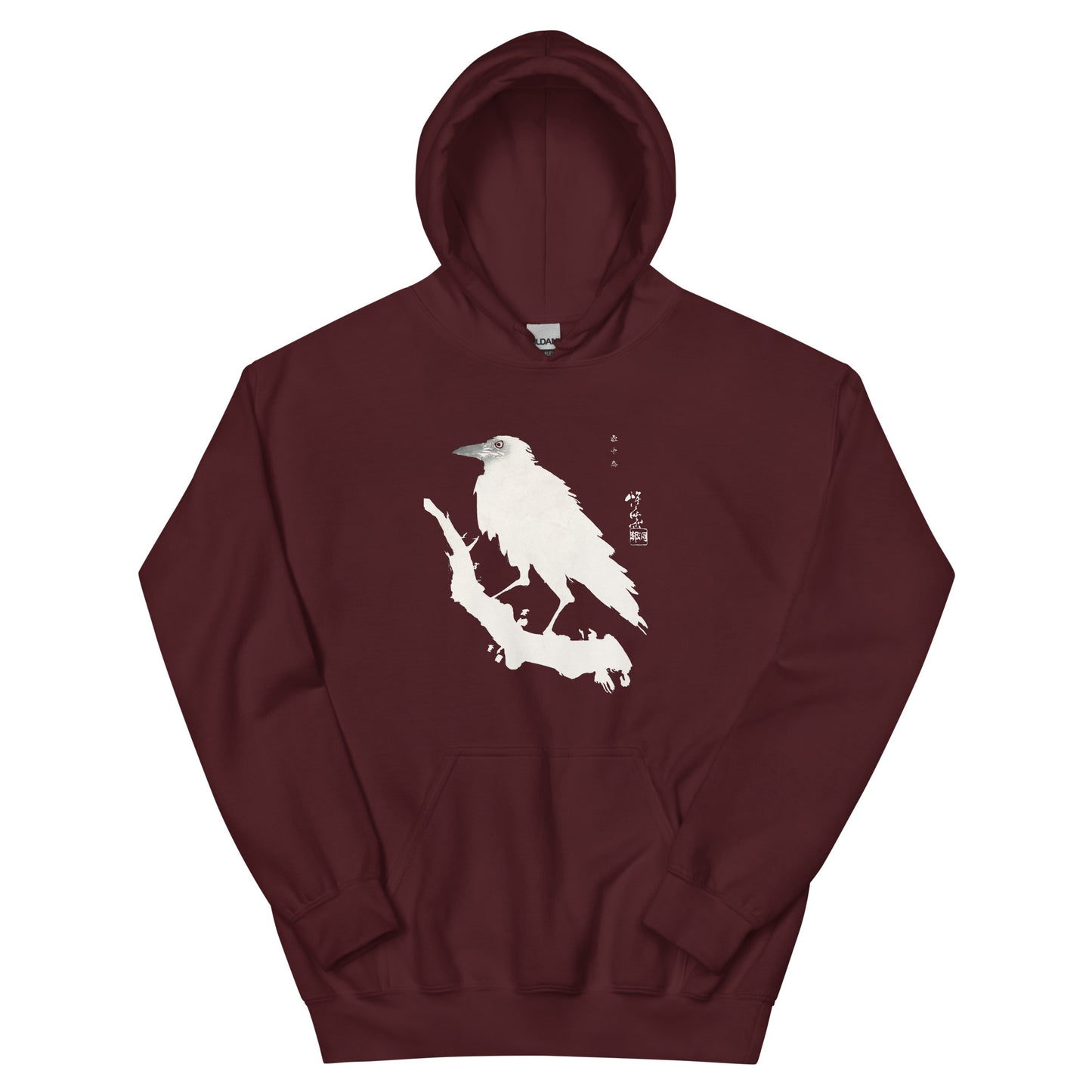 Crow in the Snow Japanese Unisex Hoodie