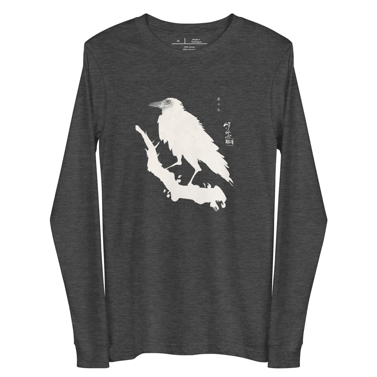 Crow in the Snow Japanese Unisex Long Sleeve Tee