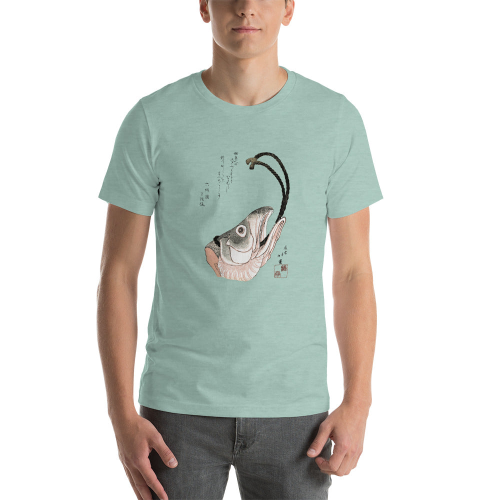 Head of Salmon Ukiyo-e Short-Sleeve Unisex T-Shirt