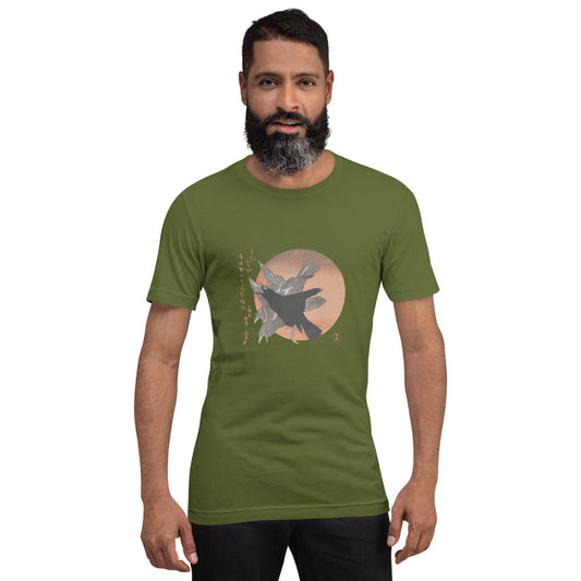 Three Ravens Ukiyo-e Short-Sleeve Unisex T-Shirt